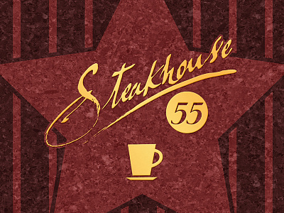 Steakhouse 55 Coffee art direction coffee disney disneyland label packaging