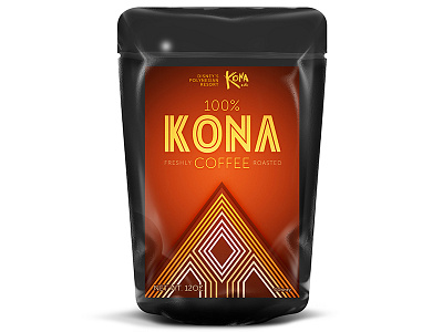 Kona Coffee Bag coffee disney label mockup packaging