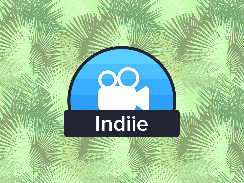 Indiie Logo design branding black blue app indie logo