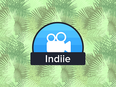 Indiie Logo app black blue branding design indie logo