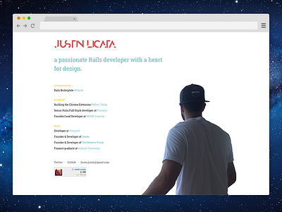 Redesigned Personal Website branding design developer landing page minimal minimalistic personal portfolio ui ux web