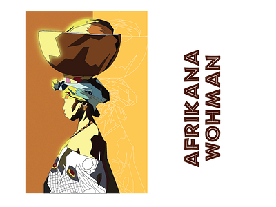 Afrikana Wohman design illustration typography