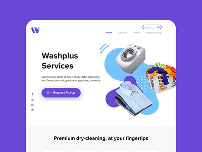 Wash Plus branding design icon illustration minimal typography