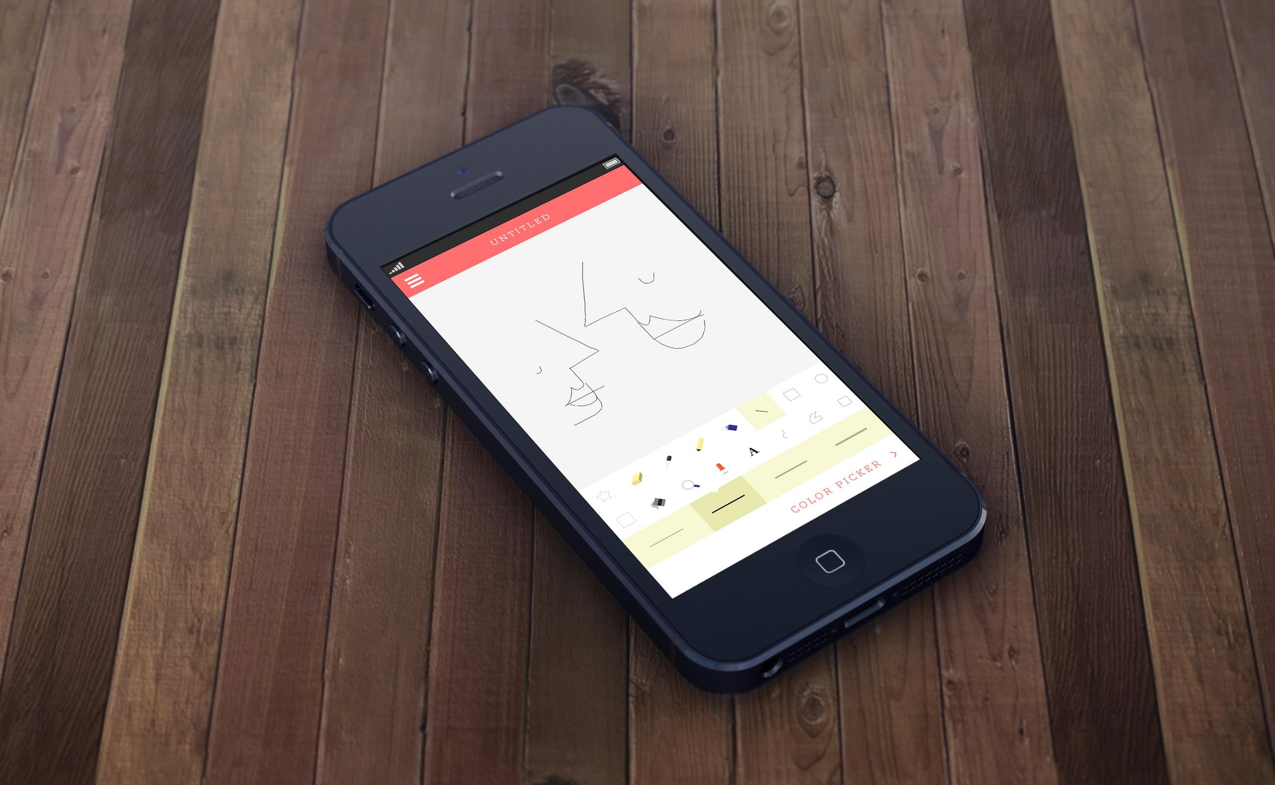 MS Paint mobile app by Alex Collins on Dribbble