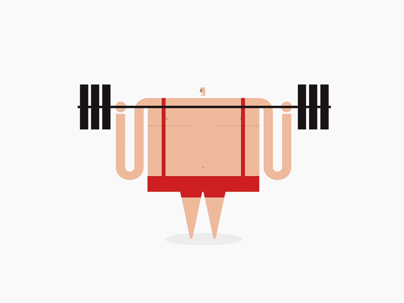 Pump it up animation character design gif humor illustration motion simple work out