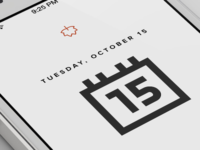 iPhone widget app design date design iconography information ios 7 mobile design simple typography widget
