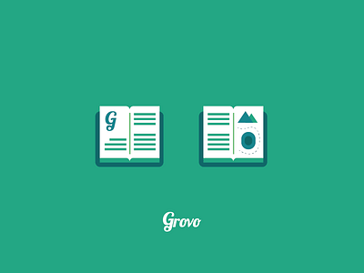 The Grovo Story branding green grovo iconography illustration story typography ui web design