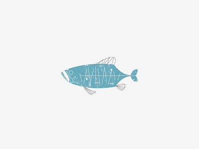 Peixe Grande design fish flat gon fishin illustration simple texture