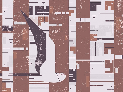 Birch Forest birch trees design environment flat illustration nature osprey print shapes simple texture wildlife
