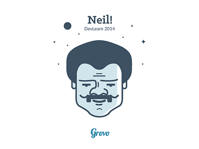 Neil! branding buttons design devlearn face grovo illustration neil degrasse tyson shading stickers swag