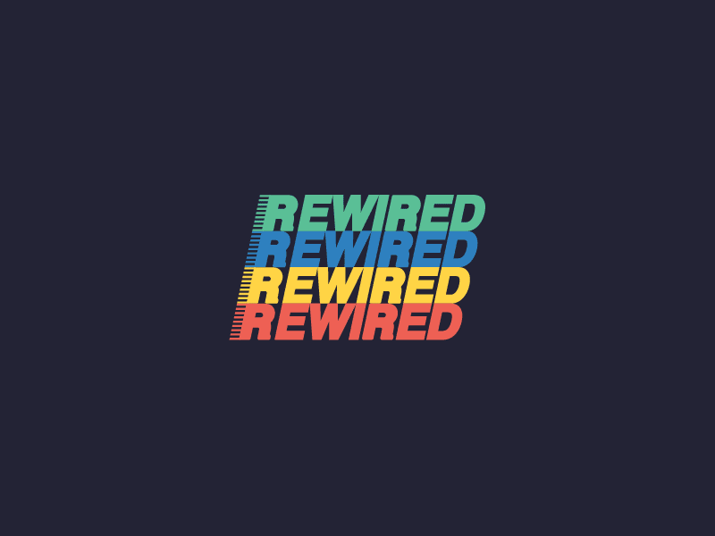 REWIRED II bauhaus branding design identity lockup minimal simple swag typography