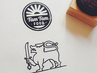 Tam Tam stamps branding flexible food identity illustration logo design print design sri lankan stamps typography wood blocks
