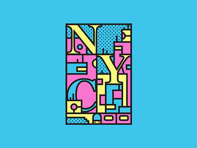 NYC Pin buildings enamel graphic design illustration lapel nyc pin print product design retro subway typography