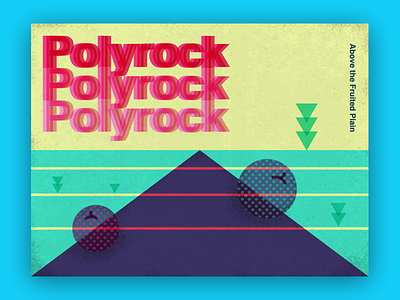 Polyrock album cover 80s album cover art graphic design illustration polyrock print design retro synth typography