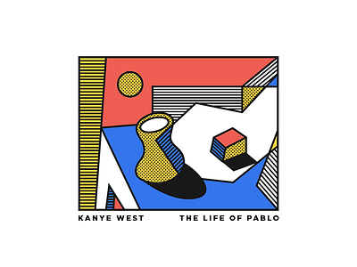The Life of Petey Pablo abstract album cover art illustration kanye west life of pablo simple still life typography