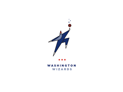 Washington Wizards basketball illustration lockup logo magic playoffs typography washington wizards wizard