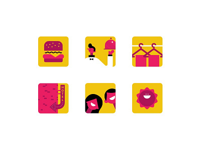 Icons that ppl hate branding burger flat fun graphic design icons illustration simple ui design web design