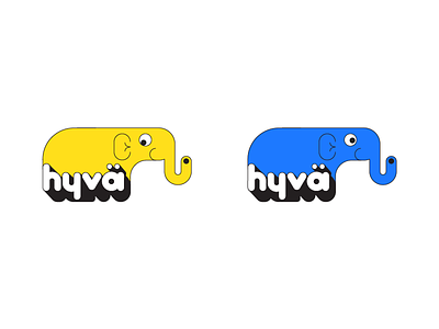 hyvä I branding elephant fun graphic design illustration kids product design simple toys typography