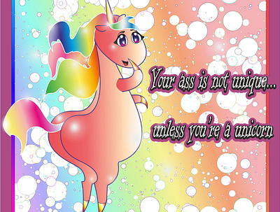 2 POPA animals cute happiness humour illustraion philosophy pink rainbow rainbows unicorn unique