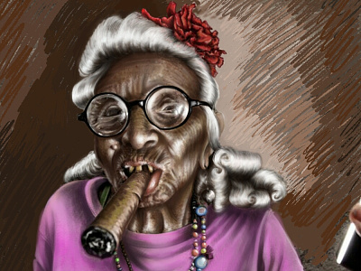 8 character cuba cuban illustraion meme mime old woman sigaret woman