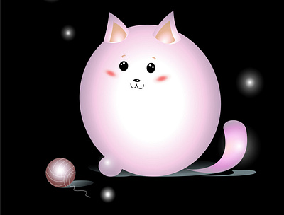 котя милашрбк animal baloon cartoon cat character child children childrens book childrens illustration cute illustraion kitten pink