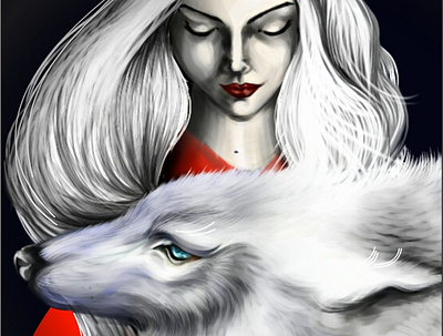ннн animal animals character cute design illustraion mistery moon werewolf wolf wolves woman