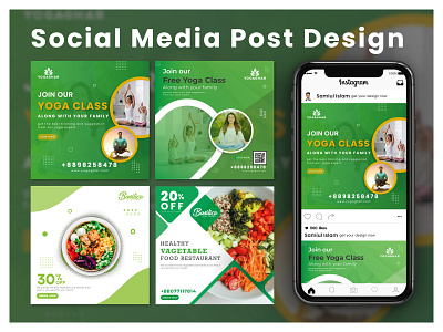 Social Media Post/ads Design ads design eco eco post design food post graphic design green instragrame post shoe post design social media ads social media post yoga post