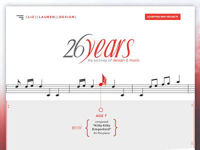 26 Years of Design & Music design homepage music photoshop ui