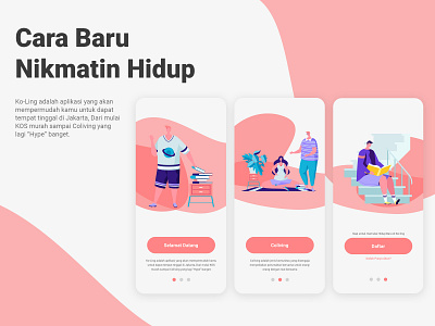 KO-Ling UI Brand (Indonesia Coliving Concept) app branding copywriting design minimal ui ux