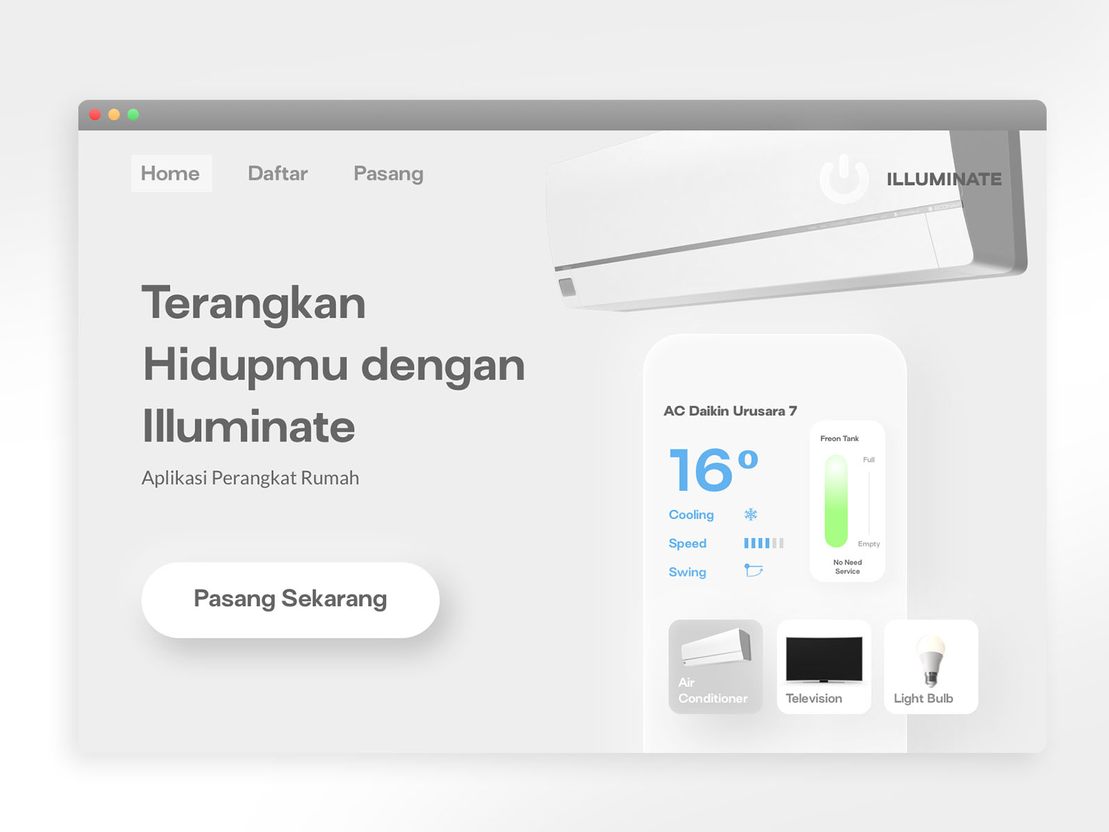 Illuminate UI Landing Page ( Home Application) by Atho Faruq on Dribbble