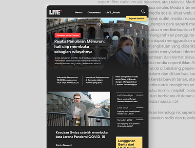 Detail Web From Mass Media LIVE - UI web branding copywriting design mass media minimal ui ux uxdesign web