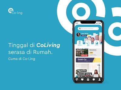 Co-ling (Coliving Brand UI) app branding design flat home logo minimal ui uxdesign vector