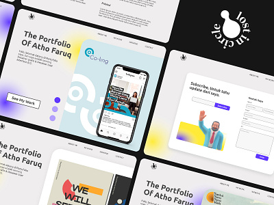 Portofolio LostInCircle art flat logo minimal portfolio ui ui design webdesign