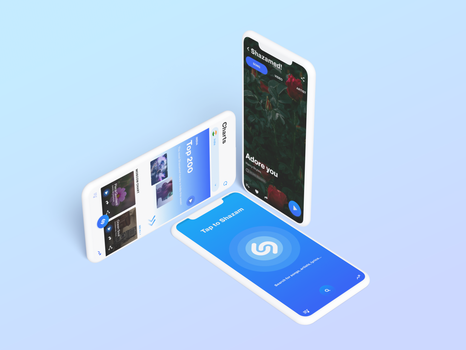 Shazam Redesign Concept by Roshni Prajapati on Dribbble