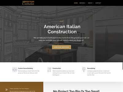 American Italian Construction design development ui web wordpress design