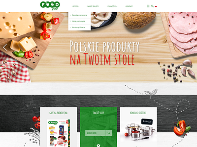 Food landing page layout layout design website