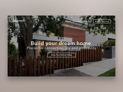 Architect Website Landing Hero