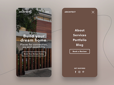 Architect Website Mobile Landing Hero