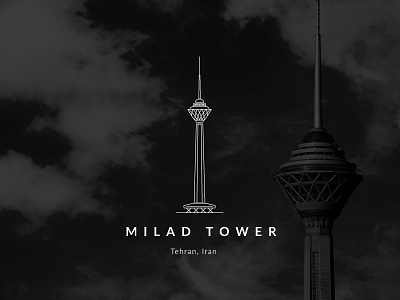 Milad Tower antenna architecture illustration iran iranian milad minimal persia persian tehran tower turism vector