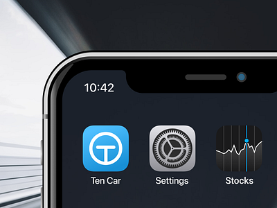 Icon app for Ten Car app app ui apple branding car design icon icon app icons ios ios app design logo mobile mockup ui