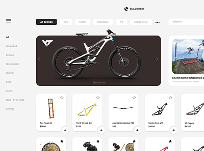 Buildbikers UI Design bike shop design ecommerce illustraion ui ui ux ui design ux webdesign