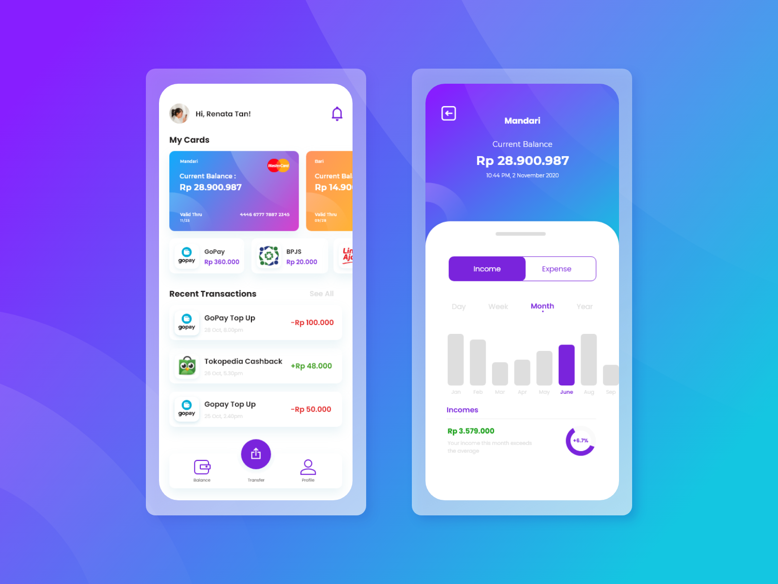 E-Wallet UI Design by Alfian Nugroho on Dribbble