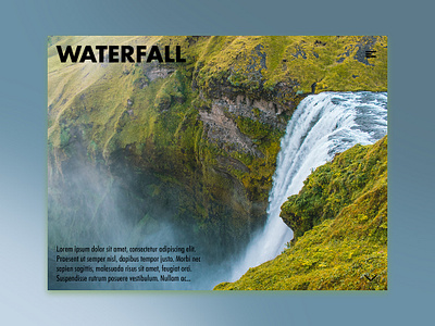 Day 63: Waterfall Website branding clean daily design design graphic design graphicdesign illustration interface landing page landingpage minimal simple ui uidesign uiux vector web design webdesign website