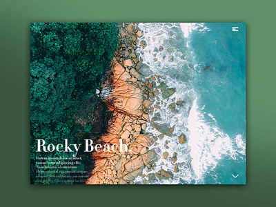 Day 64: Rocky Beach Website branding clean daily design design graphic design graphicdesign illustration interface landing page landingpage minimal minimalistic ui uidesign uiux ux web design webdesign website