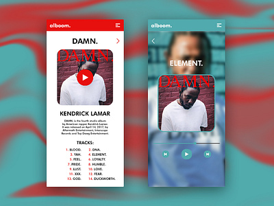 Day 87: alboom. Music Player branding clean daily design design graphic design icon illustration interface kendrick lamar logo minimal music album music app music player ui uidesign ux