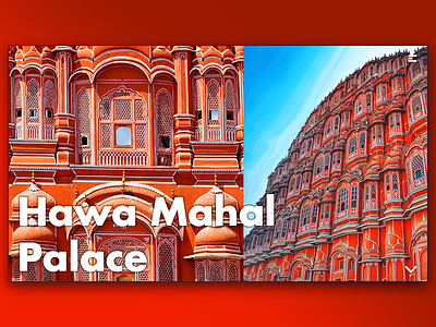 Day 91: Hawa Mahal Palace clean design graphic design graphicdesign illustration interface landingpage minimal uidesign web design website