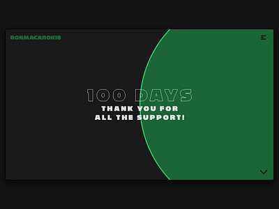 Day 100: 100 Days. Thank you. branding clean daily design design graphic design graphicdesign illustration interface landing page landingpage minimal minimalistic simple ui uidesign uiux ux web design webdesign website