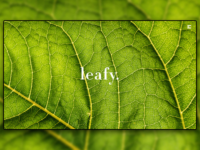 Day 107: Leafy Minimal Landing Page clean design graphicdesign illustration interface landingpage minimal uidesign web design