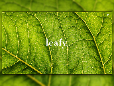 Day 107: Leafy Minimal Landing Page