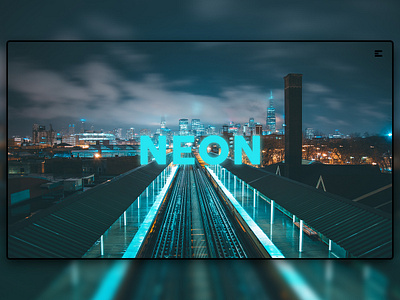 Day 111: Neon. clean daily design design graphic design graphicdesign illustration interface landing page minimal neon neon light neon lights ui uidesign web design website